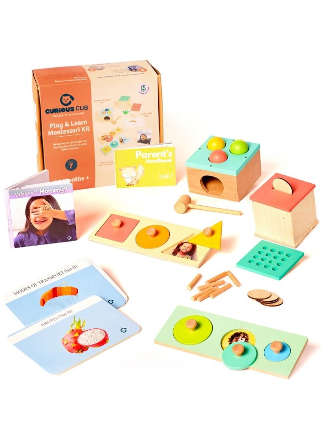 Curious Cub Montessori Learning Wooden Baby Toys Educational Toy, Sensory Toys And Wooden Puzzles Sensory Learning And Fine Motor Skills Toy For 13+ Month Baby  Ideal Box Gift - Image 1