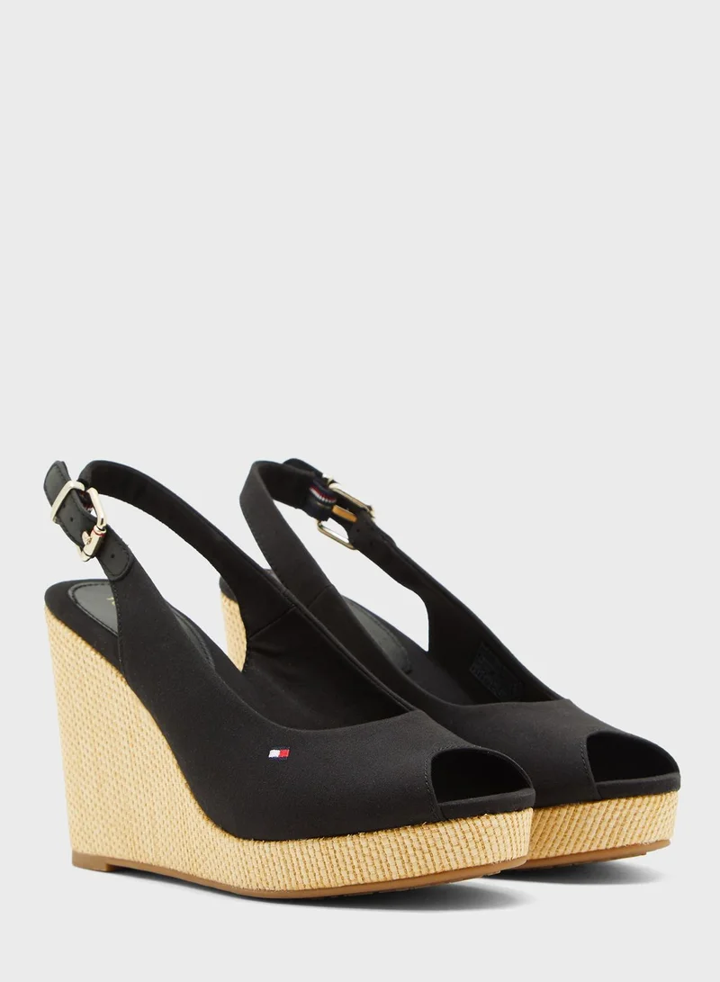TOMMY HILFIGER Iconic Elena Sling Back Wedge Pump - BDS