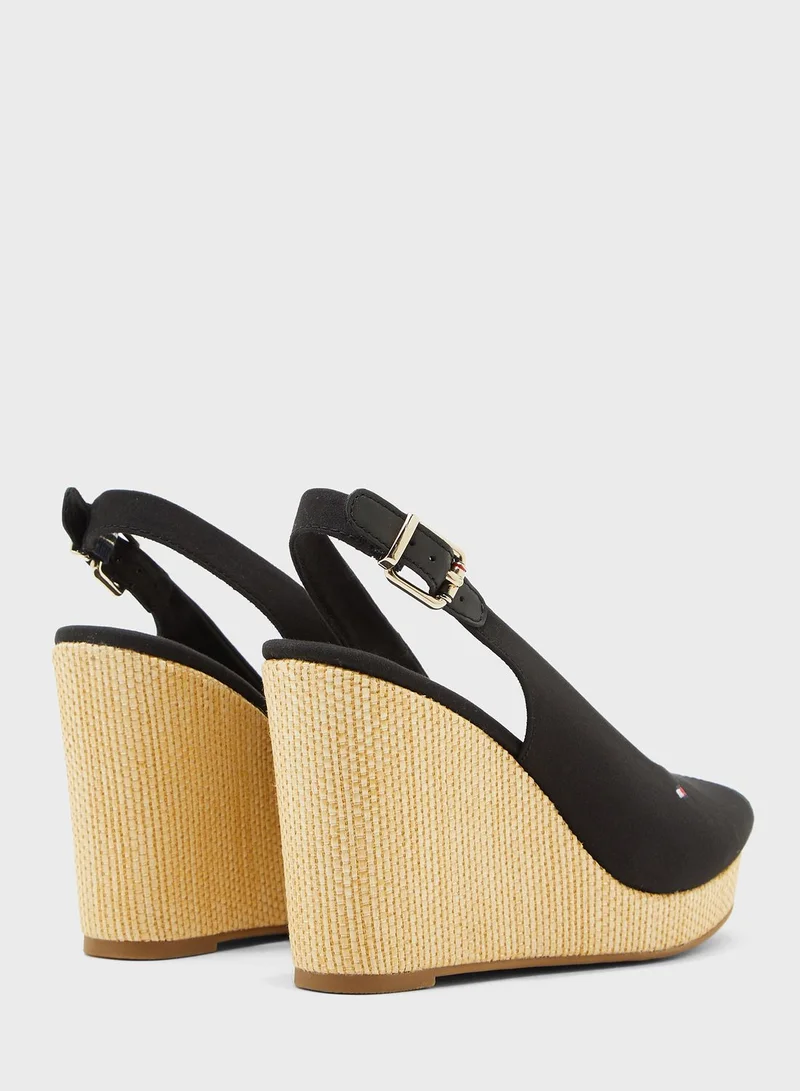 TOMMY HILFIGER Iconic Elena Sling Back Wedge Pump - BDS