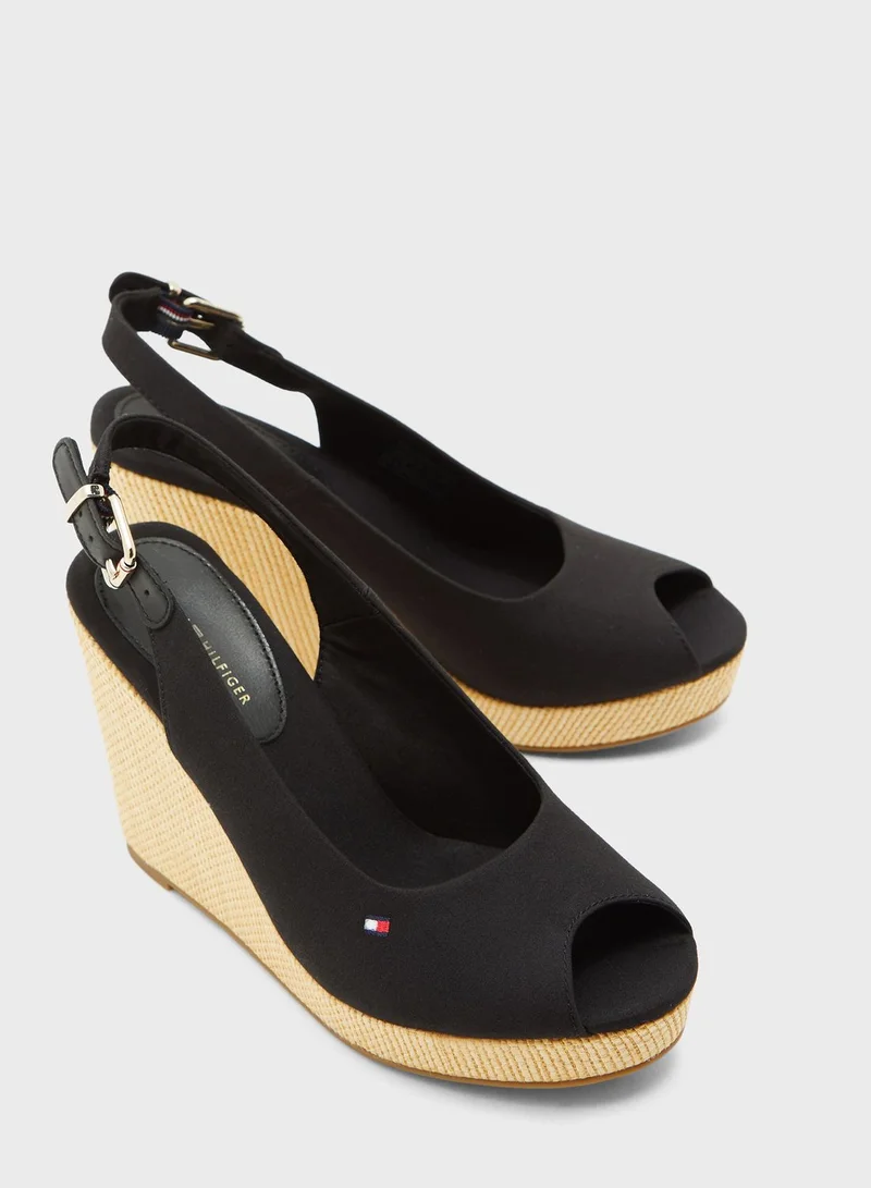 TOMMY HILFIGER Iconic Elena Sling Back Wedge Pump - BDS