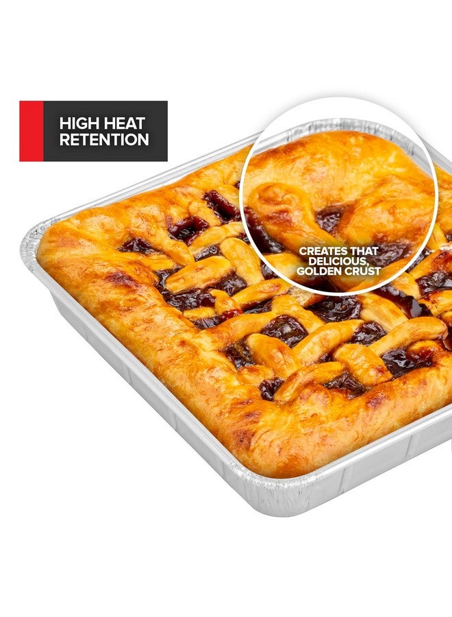 Stock Your Home (Set of 40) Aluminum Pans Disposable, (20) 9x13, (10) 8x8, (10) 1-Lb Heavy Duty Foil Pans, Baking Tins, Cooking Trays, Large and Small Catering Food Containers for Roasting, Serving, Holiday Meal Prep  - Image 3