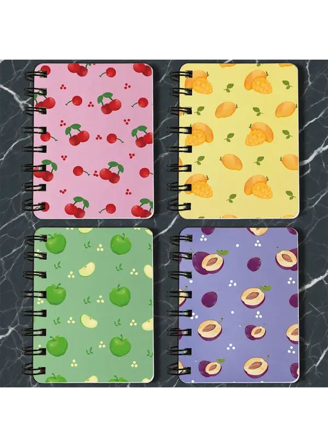 Pink Mini Spiral Notebook Pocket Size 80 Sheets Blank Paper Fruit Cover - Image 2