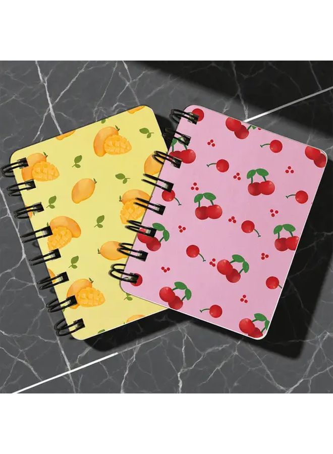 Pink Mini Spiral Notebook Pocket Size 80 Sheets Blank Paper Fruit Cover - Image 5