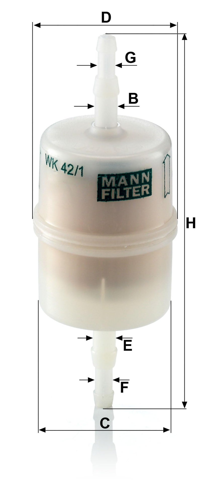 MANN FILTER MANN-FILTER WK 42/1 Fuel Filter - CARS + TRANSPORTERS - Image 3