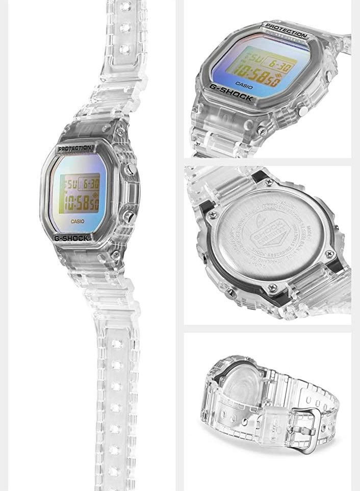 CASIO ساعة جي شوك للرجال من سلسلة الألوان المتلألئة DW-5600SRS-7DR - Image 4