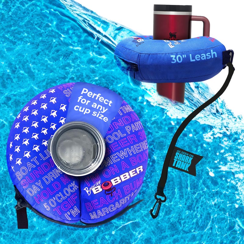 Human Bobber Inflatable Floating Drink Holder for Pool Drink Float bar floaties for Adults to Hold Beer Can Cup or Wine Bottle in Hot Tub Swimming Pool Lake or Boat Blue Large - Image 2