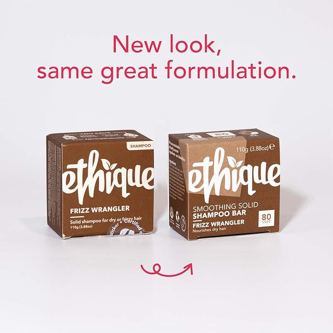 Ethique Frizz Wrangler Smoothing Solid Shampoo Bar for Dry Damaged Hair 80 Washes Vegan EcoFriendly PlasticFree CrueltyFree - Image 2