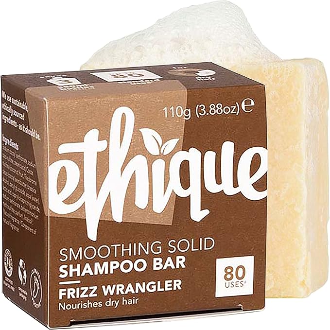 Ethique Frizz Wrangler Smoothing Solid Shampoo Bar for Dry Damaged Hair 80 Washes Vegan EcoFriendly PlasticFree CrueltyFree - Image 1