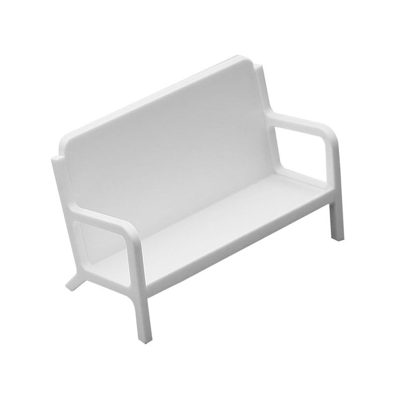 White Plastic Business Card Holder Desk Display Stand Office Desktop Organizer - Image 2