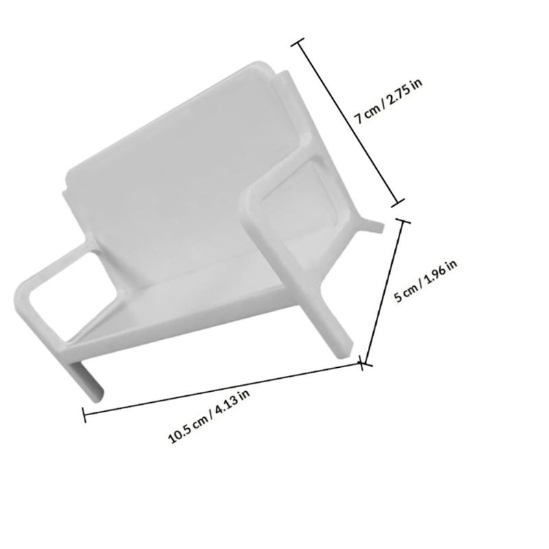 White Plastic Business Card Holder Desk Display Stand Office Desktop Organizer - Image 3