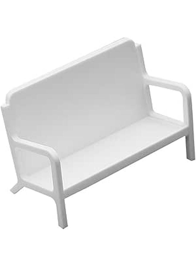 White Plastic Business Card Holder Desk Display Stand Office Desktop Organizer - Image 1