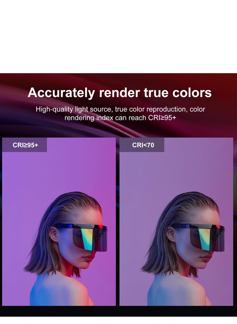 17cm/6.7in Portable RGB Light Stick LED Tube Light Wand 6W Photography Fill Light 2500K-9000K Dimmable 21 Lighting Effect Built-in Battery for Vlog Live Broadcast Photography - Image 4