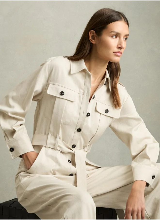 REISS Tencil Utility Jumpsuit