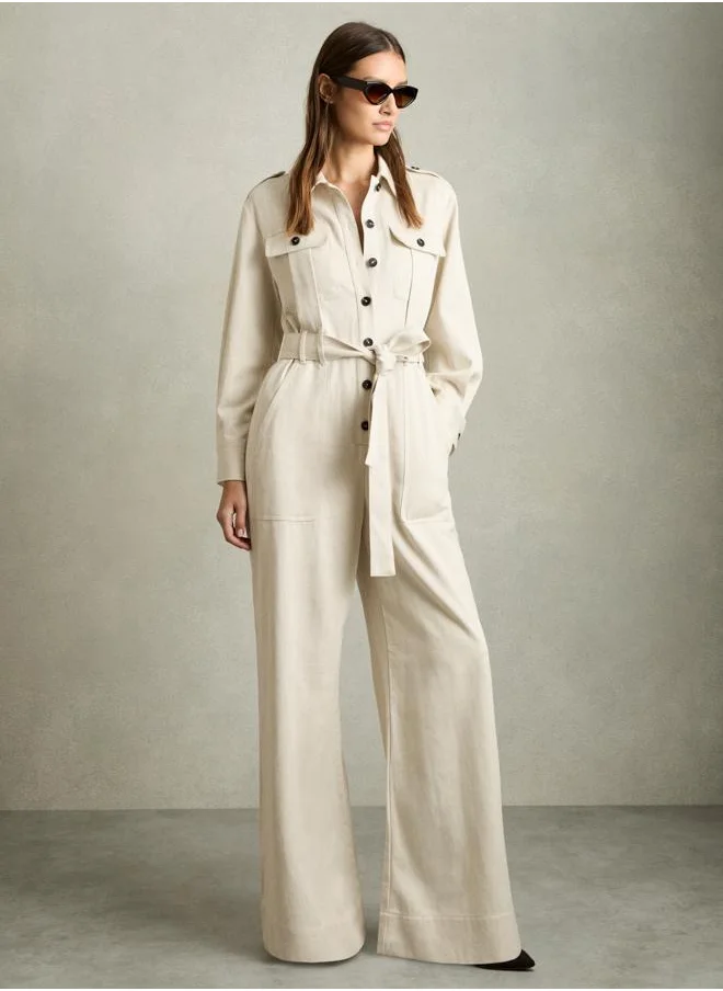 REISS Tencil Utility Jumpsuit