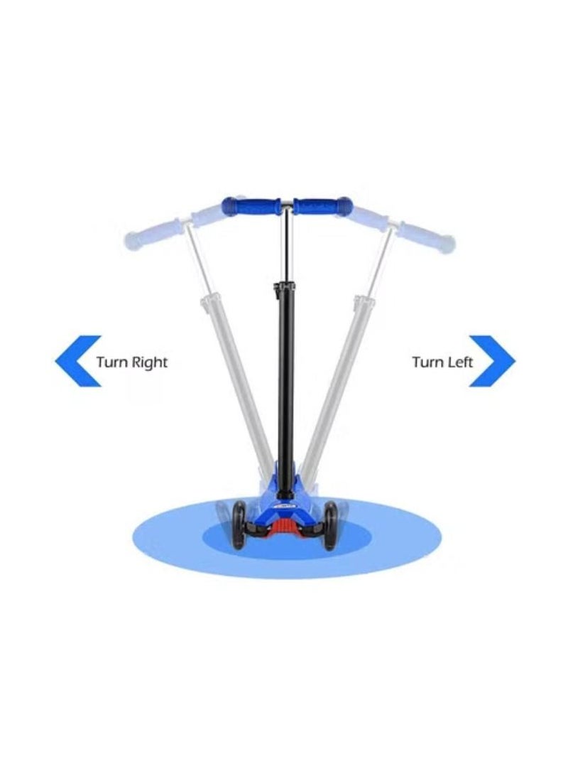 3 Wheel Scooter for Kids Adjustable Outdoor Kick Scooter With Lighting Wheel(Blue) - Image 2