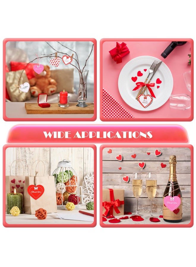 FOBSME 240 Pcs Heart Paper Gift Tags 2.36 Inch Valentine's Gift Tags Double Sided Printed Heart Hanging Tag with Twines for Valentine's Decorations, Gift Wrapping, Treat Bags, DIY Crafts(12 Styles) - Image 5
