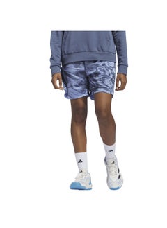 Adidas adidas Slct Aop Short Blue Basketball Shorts 2XS  - Image 3