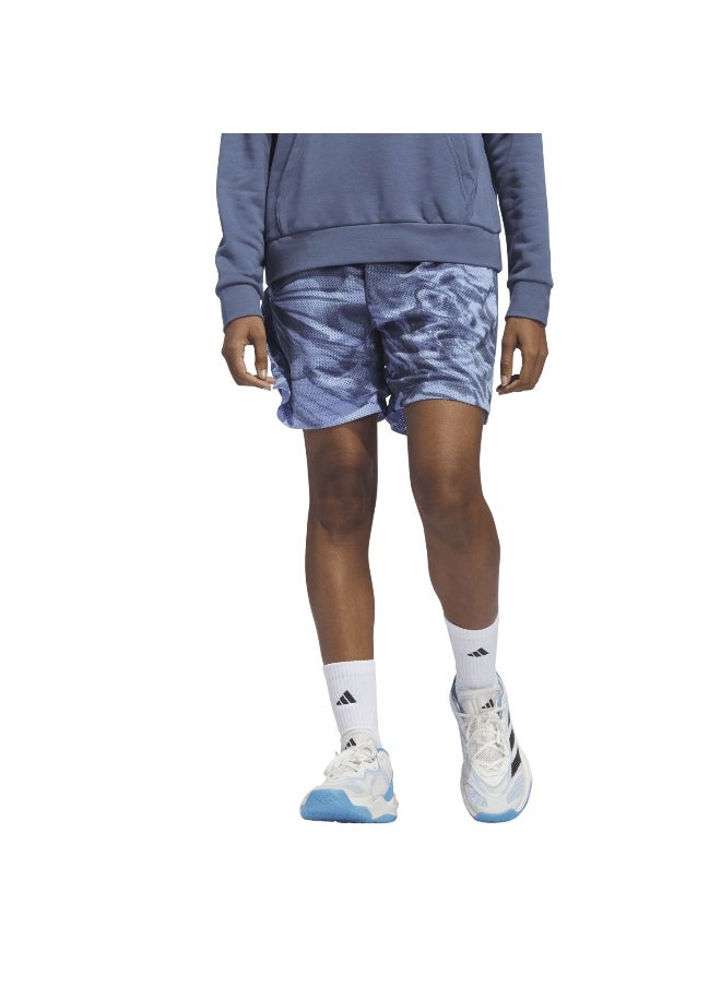 Adidas adidas Slct Aop Short Blue Basketball Shorts 2XS  - Image 3