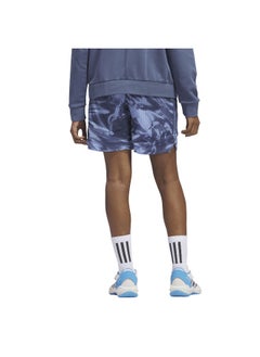 Adidas adidas Slct Aop Short Blue Basketball Shorts 2XS  - Image 4