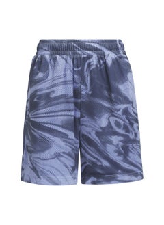 Adidas adidas Slct Aop Short Blue Basketball Shorts 2XS  - Image 2