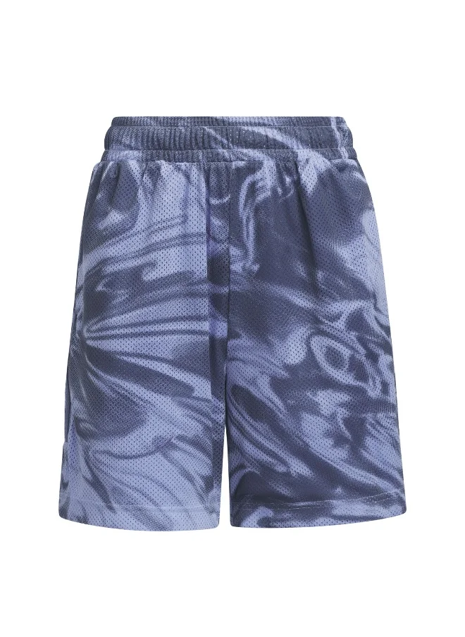 Adidas adidas Slct Aop Short Blue Basketball Shorts 2XS
