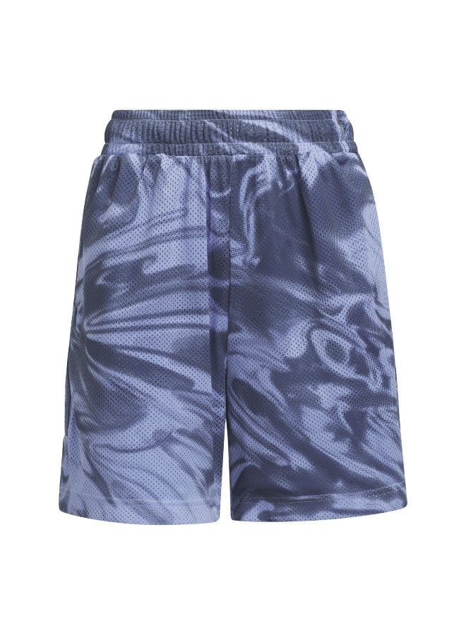 adidas Originals Slct Aop Short Blue Basketball Shorts 2XS - Image 2