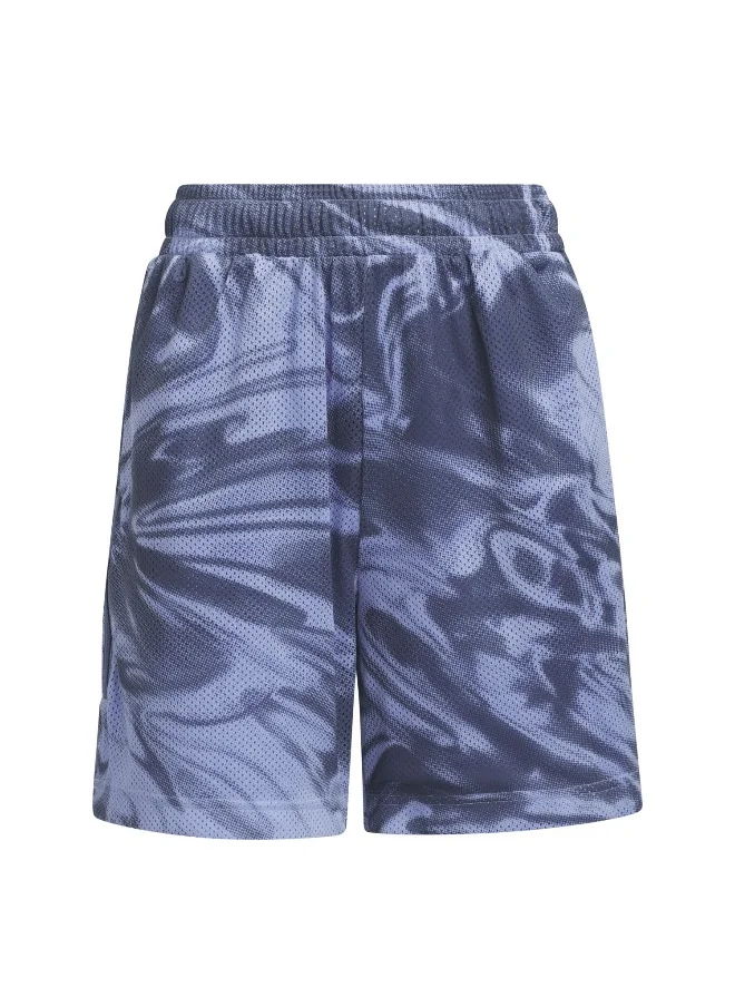 adidas Originals adidas Slct Aop Short Blue Basketball Shorts 2XS