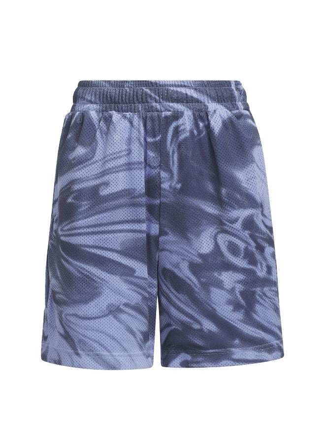 adidas Originals Slct Aop Short Blue Basketball Shorts 2XS - Image 1