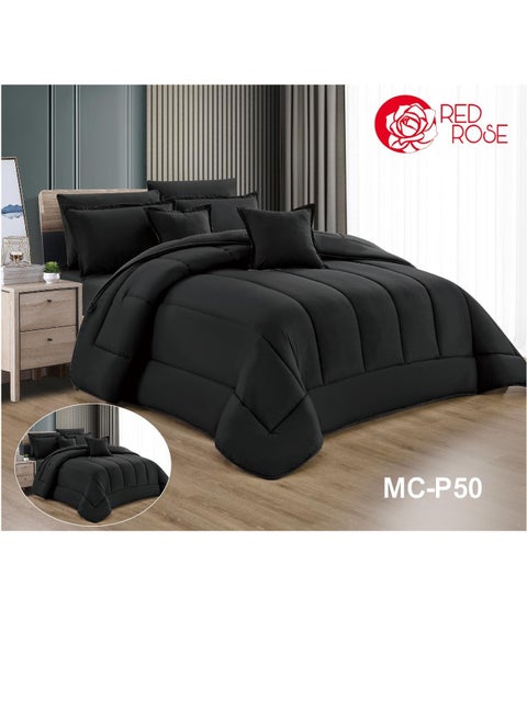 Double-sided comforter set, consisting of 8 pieces, microfiber comforter, size 240 x 260 cm.
