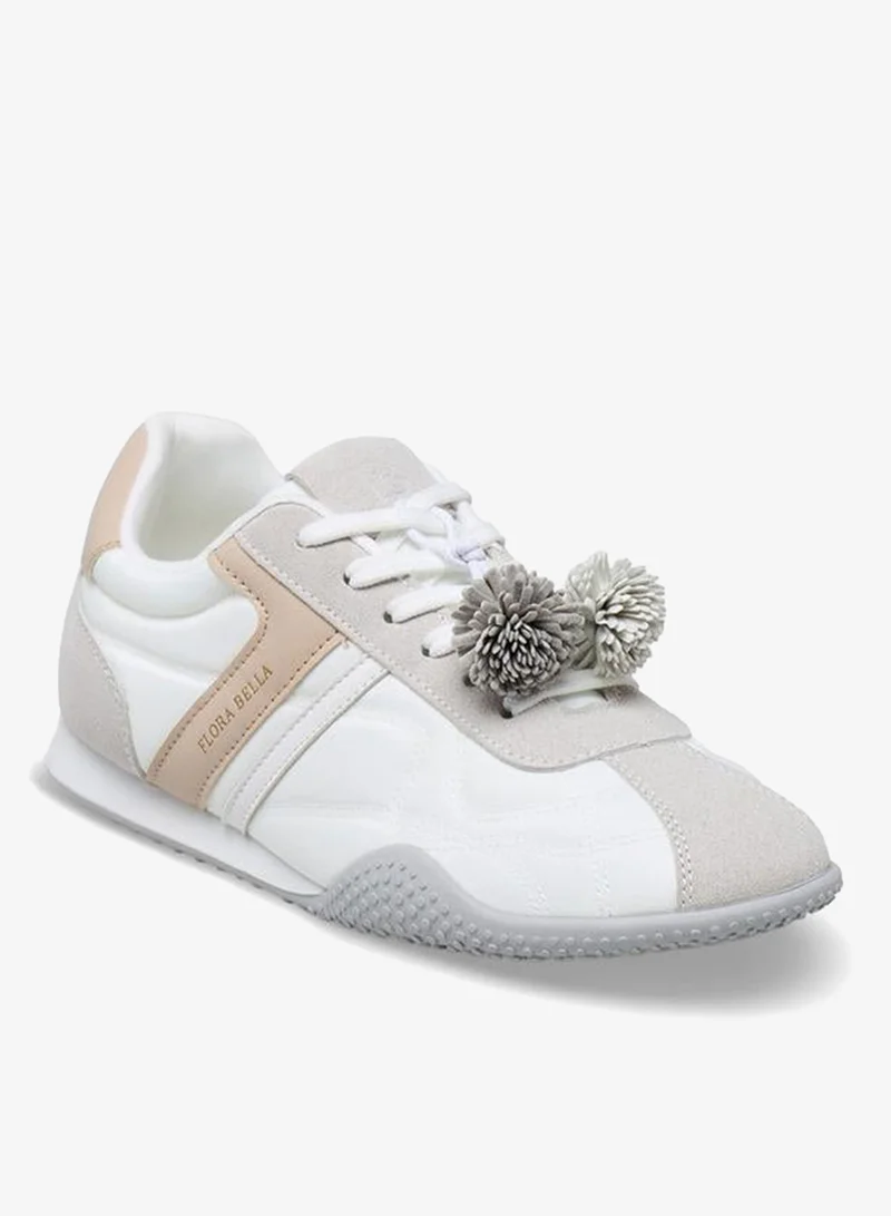 فلورا بيلا من شو إكسبرس Women Pom-Pom Accent Ankle Sneakers
