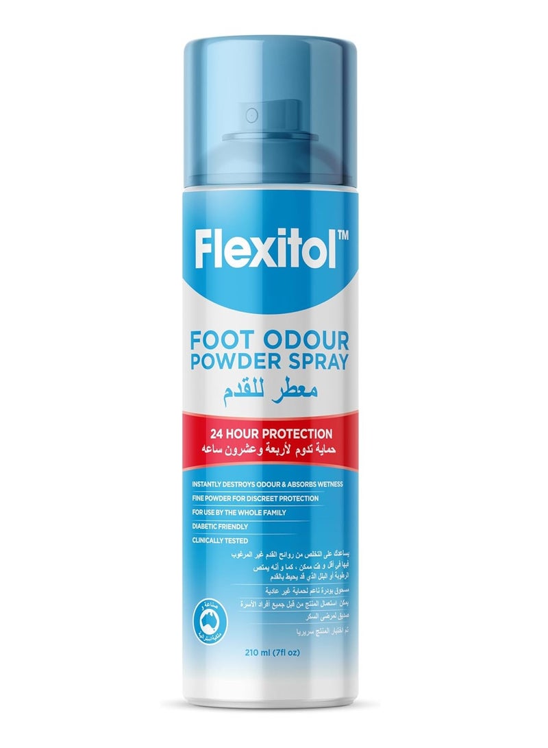 Flexitol Foot Odour Powder Spray 210ml  - Image 1