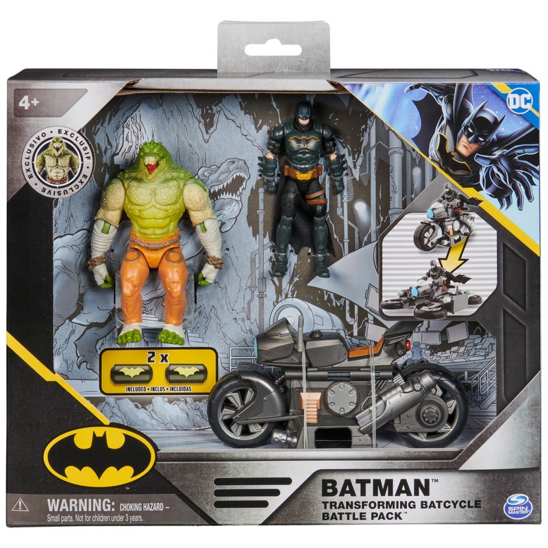DC Comics, Batman Transforming Batcycle Battle Pack with Exclusive 4-inch Killer Croc and Batman Action Figure, Kids Toys for Boys and Girls Ages 4+ - Image 2