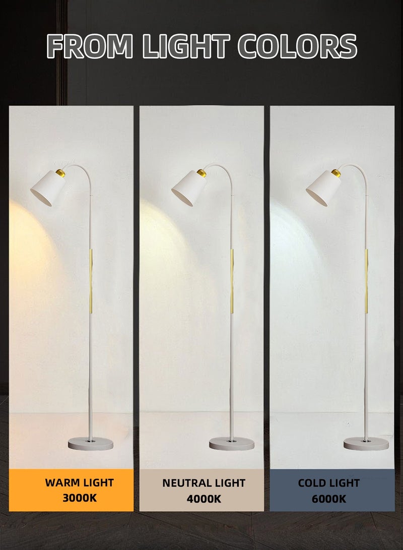 Hihonor Nordic Minimalist Floor Lamp, 3 Lighting Modes,eye-caring Design, Adjustable 360° Lighting,12w - Image 2