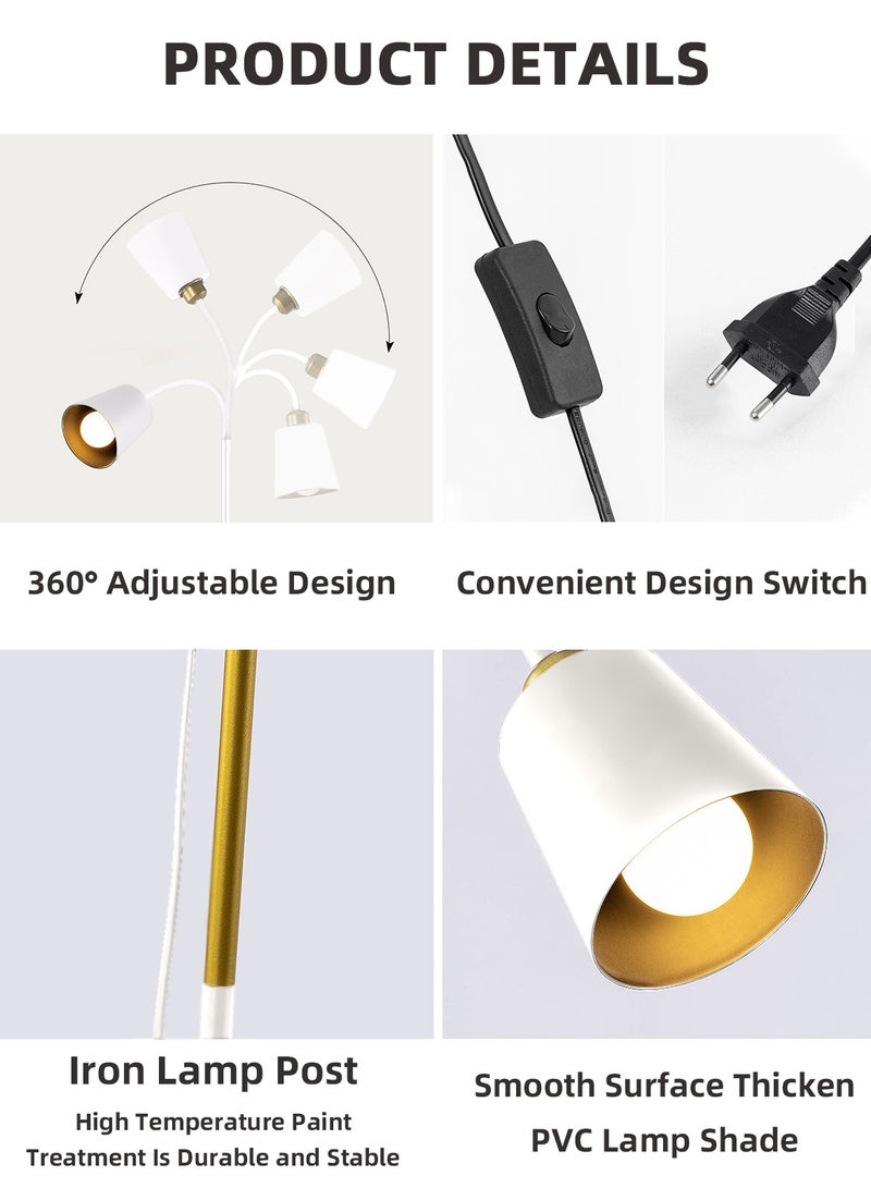 Hihonor Nordic Minimalist Floor Lamp, 3 Lighting Modes,eye-caring Design, Adjustable 360° Lighting,12w - Image 5