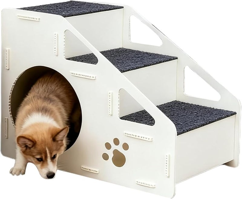 Pet Stairs For Small Dogs 4 Step Non Slip Soft Steps For High Bed Couch - Image 2