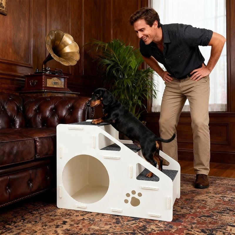 Pet Stairs For Small Dogs 4 Step Non Slip Soft Steps For High Bed Couch - Image 4