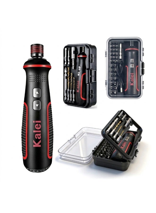 Kalei佧镭 Kalei Precision Screwdriver Set Cylinder Organizing Case 128pcs in 1 S2 Alloy Steel HRC 56 Hardness Bits Space-saving Roll-up Case Professional Toolset Magnetizing Bit Heads for most sizes - Image 1