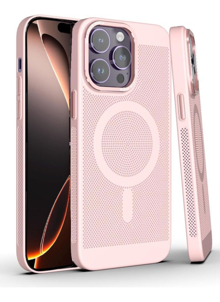 Generic - Heat Dissipation Magnetic Case for iPhone 16 Pro Max 6.9 Inch Compatible with MagSafe, Hard Polycarbonate Mesh Breathable Cooling Thin Shockproof Anti-Fingerprint Cover - Image 1