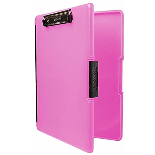 Dexas Slimcase 2 Plastic Clipboard with Storage and Side Opening, Neon Pink, Office Supplies Clipboards to Organize, Carry and Store, A4 Holder, Style and Functionality Nursing Clipboards - Image 4