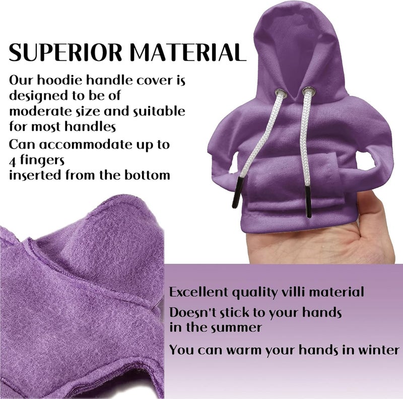 vvag Gear Shift Hoodie, Hoodie Car Gear Shift Cover, Car Shift Knob Hoodie, Automotive Interior Accessories, Universal Fit Knob Cover Gift (Purple) - Image 4