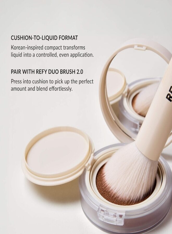 REFY Water Bronzer Liquid Cushion with Ceramides  Palm - Medium to Deep Bronze With Warm Tones, Hydrating Buildable Glow, Dewy Finish, 0.42 oz / 12g - Image 5