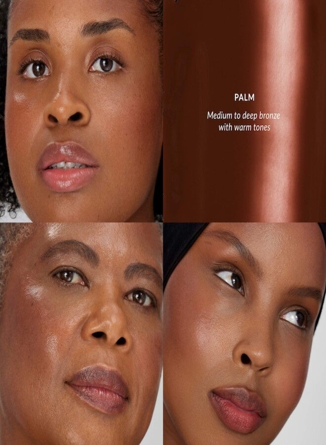 REFY Water Bronzer Liquid Cushion with Ceramides  Palm - Medium to Deep Bronze With Warm Tones, Hydrating Buildable Glow, Dewy Finish, 0.42 oz / 12g - Image 3