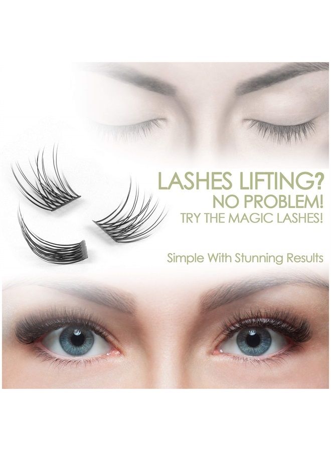 EASITENSION DIY Eyelash Extension, Glue Bonded Band Individual Lash 24 Clusters Natural Lashes Set, Home Eyelash Extension, C curl Lashes Pack 12mm,14mm (KIT-Natural) - Image 5