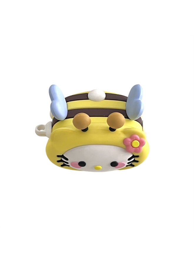 Loquat For Oppo Enco Air4i Headphone Case Cartoon Silicone Soft Case Free3/air4pro Bluetooth Protective Case-Color:Silicone Soft Shell-bee-Model:Oppo Air4i (protective Case)  - Image 1