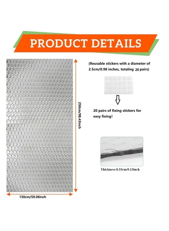 Reflective Aluminum Foam Insulation Panel 59.06 x 98.43 Inch For Window Wall Roof - Image 3