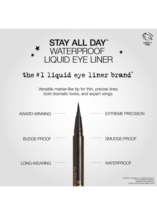 stila Stay All Day Waterproof Liquid Eye Liner Intense Black for Women 0.016 oz, 0.5 ml (Pack of 1) - Image 3