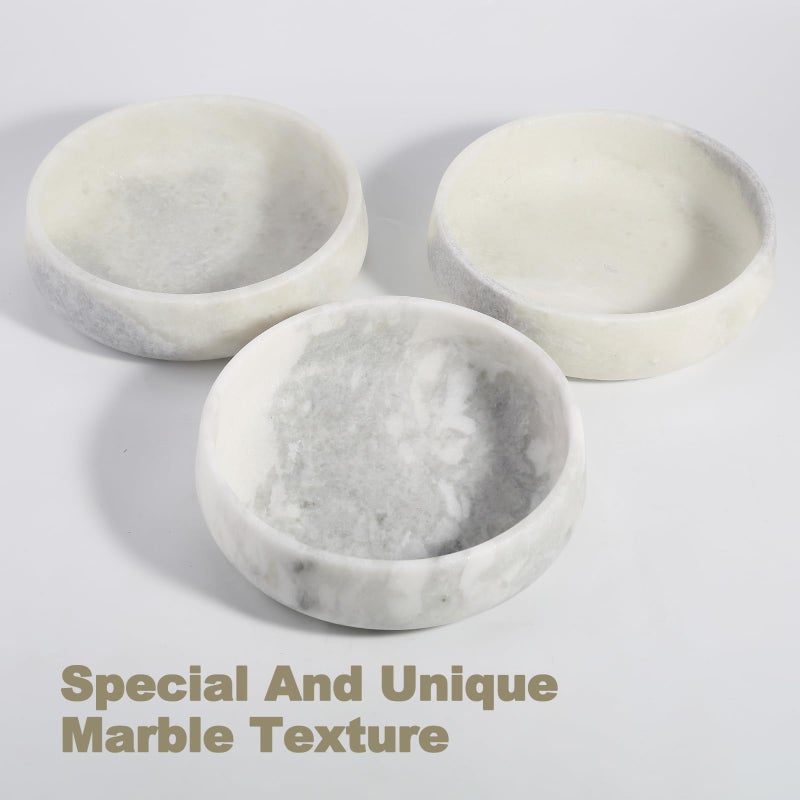 karibiber White Dog Bowl, Marble Dog Food Bowl, Non-Slip Water Dish Large, Heavy Duty Pet Bowl for Large Dogs, African Natural Marble, Holds 6 Cups(6lbs) - Image 5