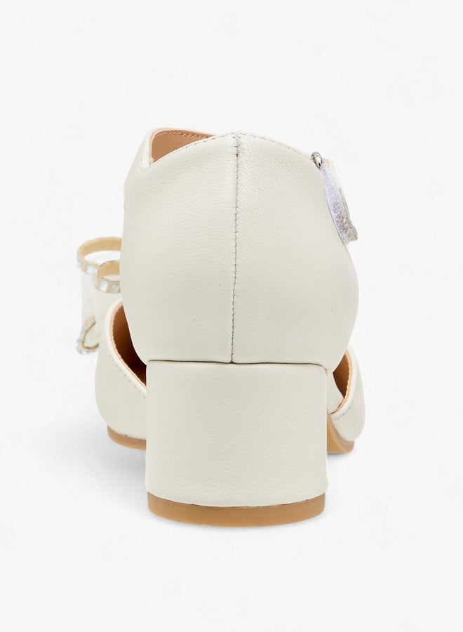 Pablosky Girls' Bow Embellished Sandals with Hook and Loop Closure - Image 5