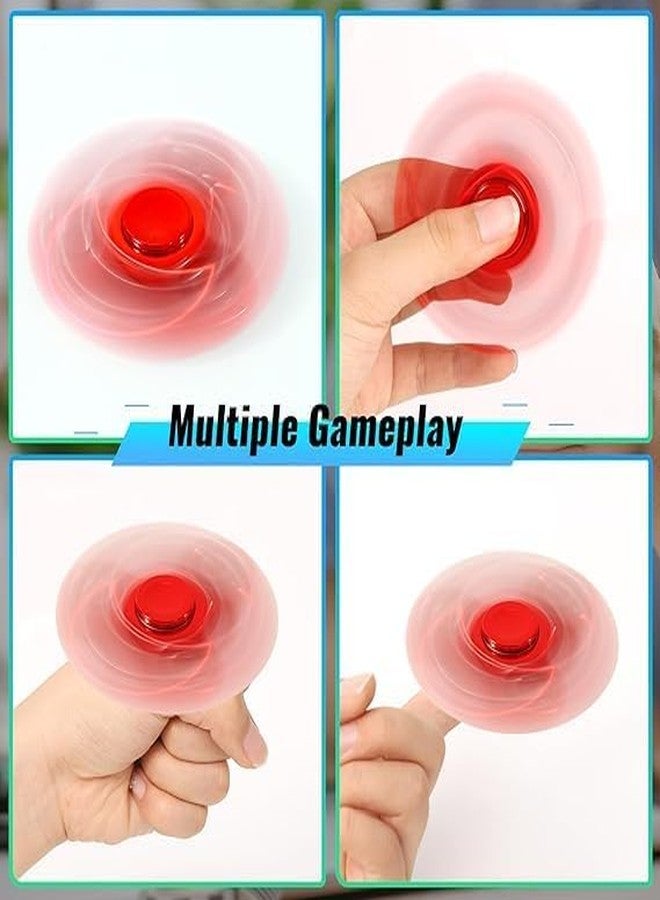 Premsons® Hand Spinner Desk Toy - High Speed Smooth Finger Spin Sensory Fidget Stress Relief Game Play for Kids & Adults - Birthday Party Gift - Combo - Red + Metal Gold Dual - Image 5
