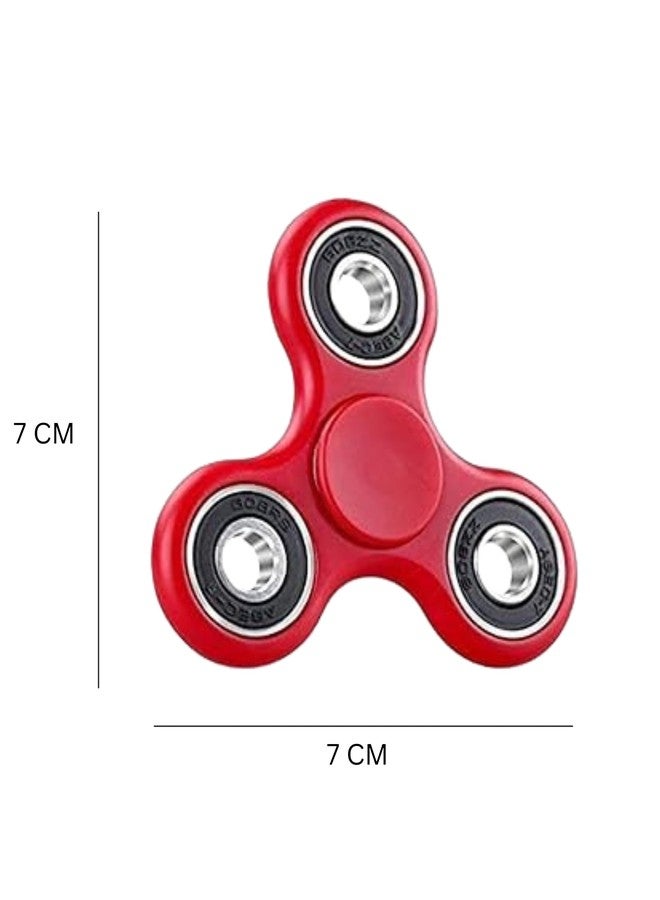 Premsons® Hand Spinner Desk Toy - High Speed Smooth Finger Spin Sensory Fidget Stress Relief Game Play for Kids & Adults - Birthday Party Gift - Combo - Red + Metal Gold Dual - Image 4